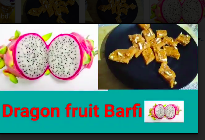 Dragon fruit barfi