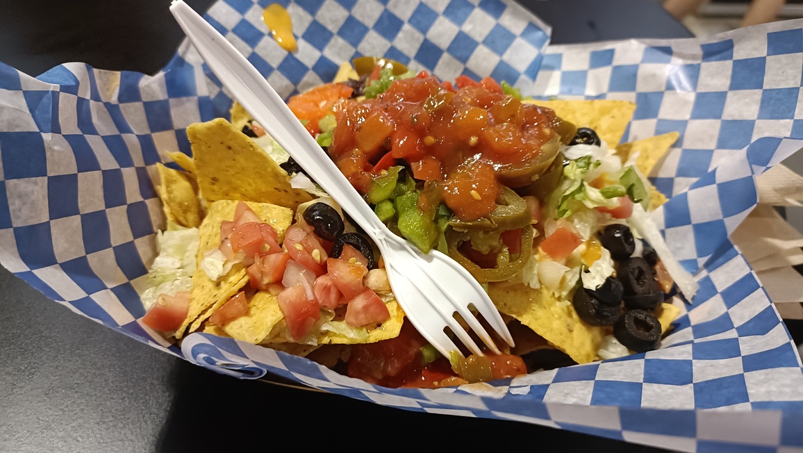 Loaded nachos with beans